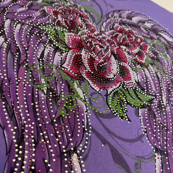 Purple Rhinestone Back Tee - Medium - Picture 13 of 15